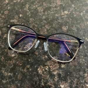 Calvin‎ Klein Eyeglasses Designer Frames Women's CK21124 438 51-18 140 Navy Gold